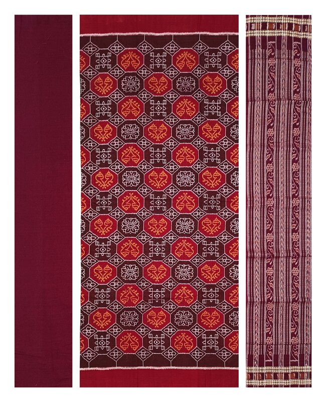 Jhoti(Rangoli) design Premium range sambalpuri cotton dress material set.