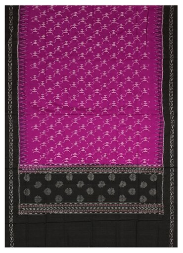 Sambalpuri cotton dupatta , Magenta color