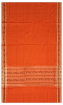 Sambalpuri cotton dupatta, Orange color