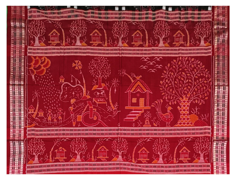 Sambalpuri cotton saree with blouse piece