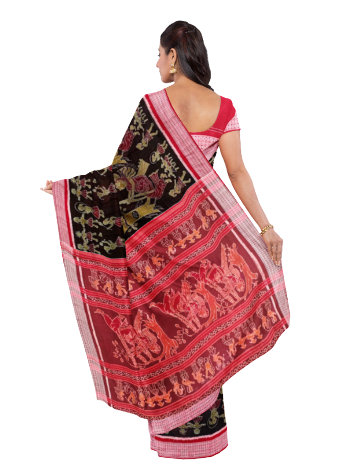 Raja doli Design Sambalpuri cotton saree with blouse piece