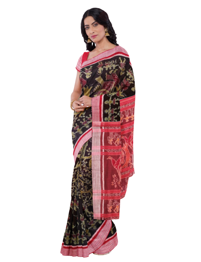 Raja doli Design Sambalpuri cotton saree with blouse piece