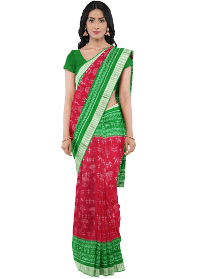 Sambalpuri Silk Saree with blouse piece
