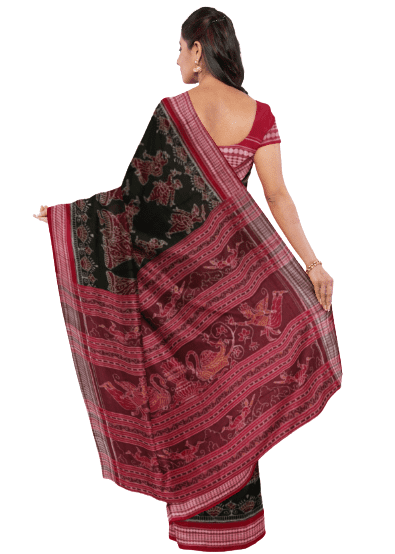 Dandia design Sambalpuri cotton saree with blouse piece
