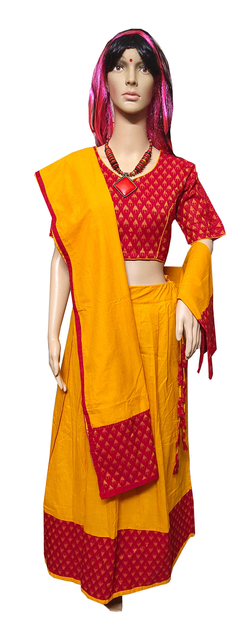 Sambalpuri Cotton Readymade GHAGRA CHOLI Set