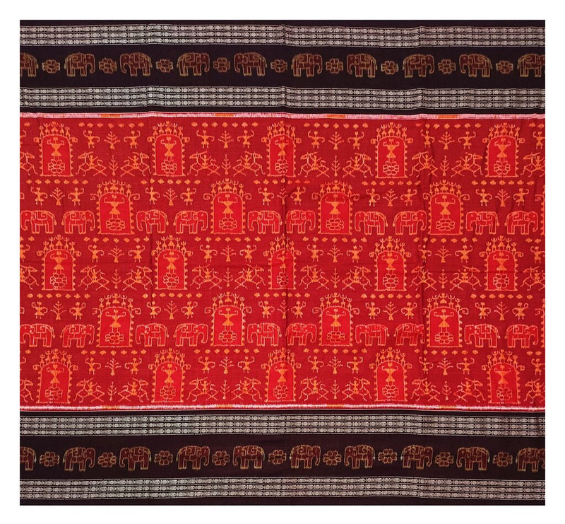 Sambalpuri cotton saree with blouse piece