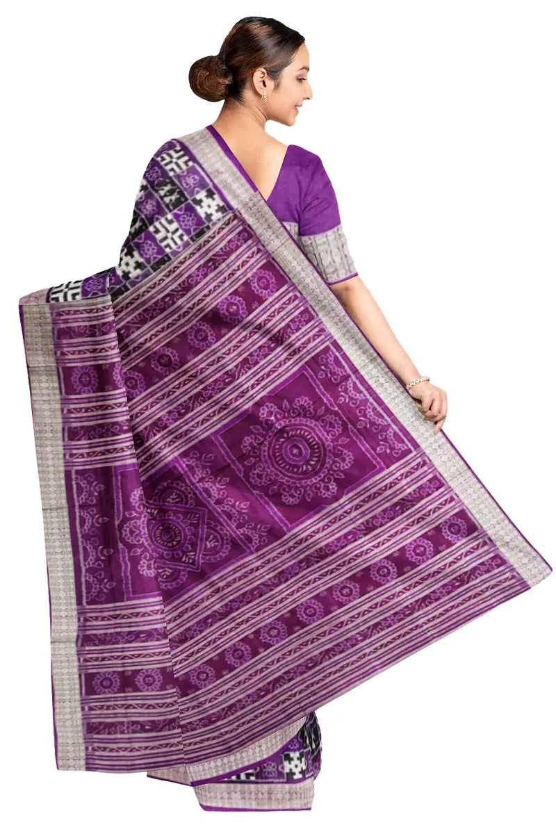 Sambalpuri silk saree with blouse piece