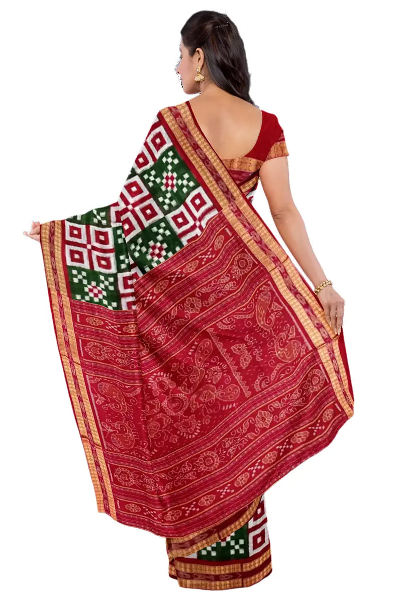 Sambalpuri cotton saree with blouse piece