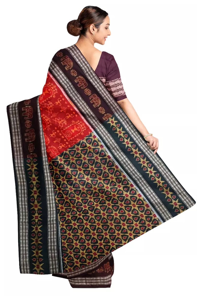Sambalpuri cotton saree with blouse piece