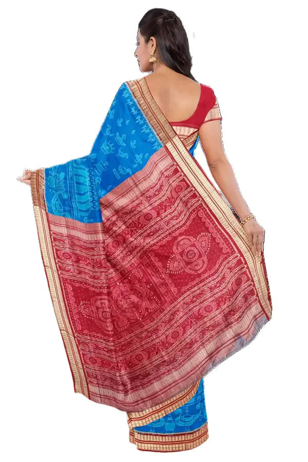 Sambalpuri silk saree with blouse piece