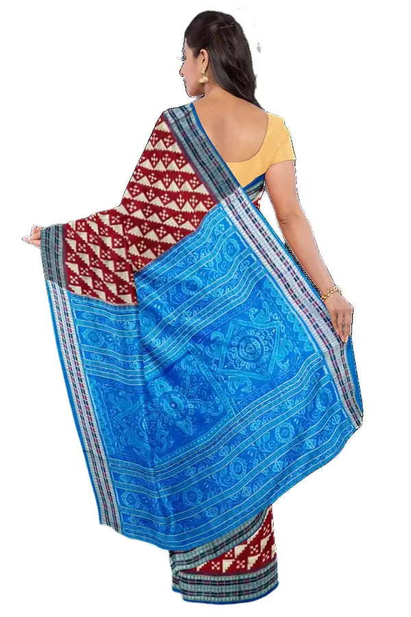 Sambalpuri silk saree with blouse piece