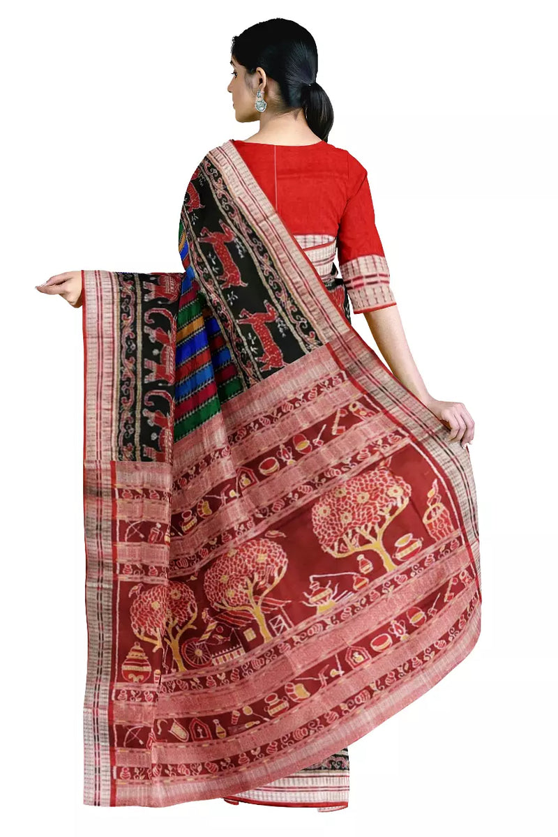 Sambalpuri silk saree with blouse piece