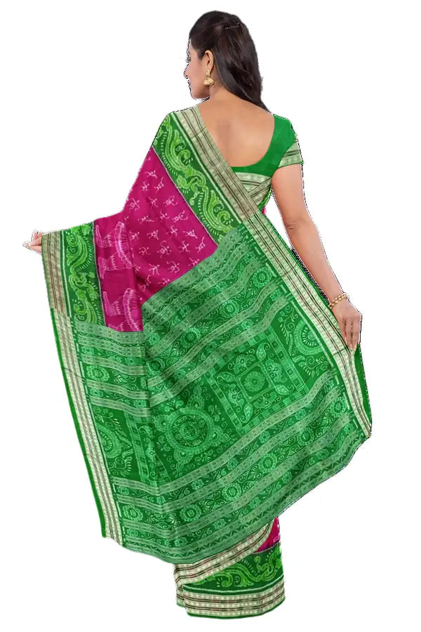Nartaki design sambalpuri silk saree with blouse piece