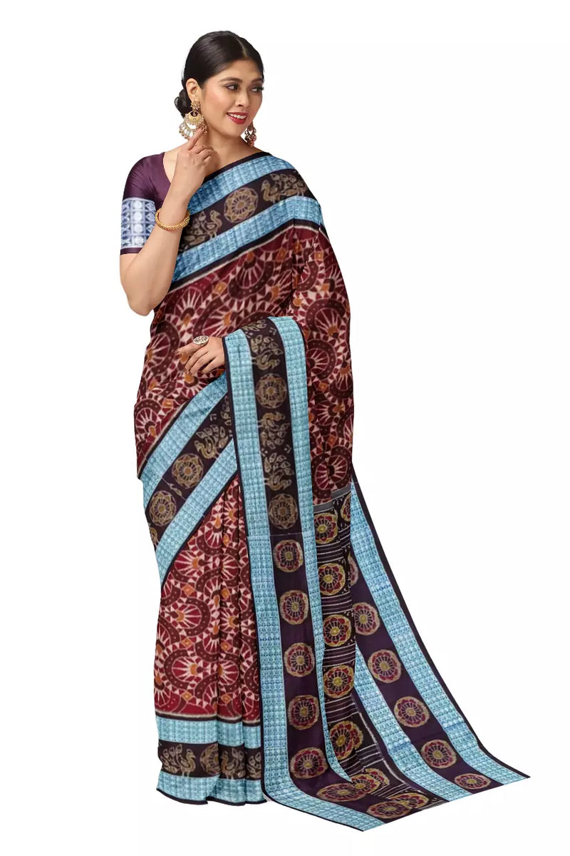 Sambalpuri cotton saree with blouse piece