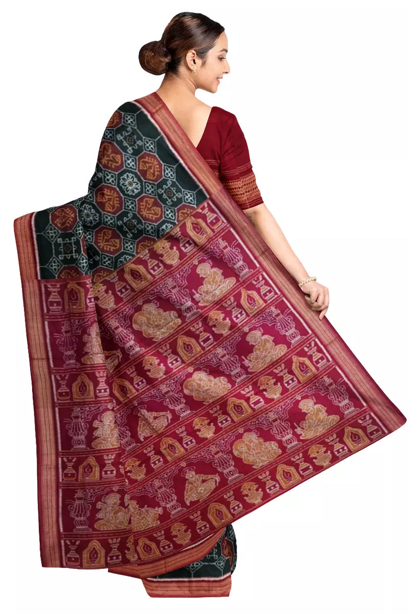 Rangoli(Jhoti) design Sambalpuri cotton saree with blouse piece