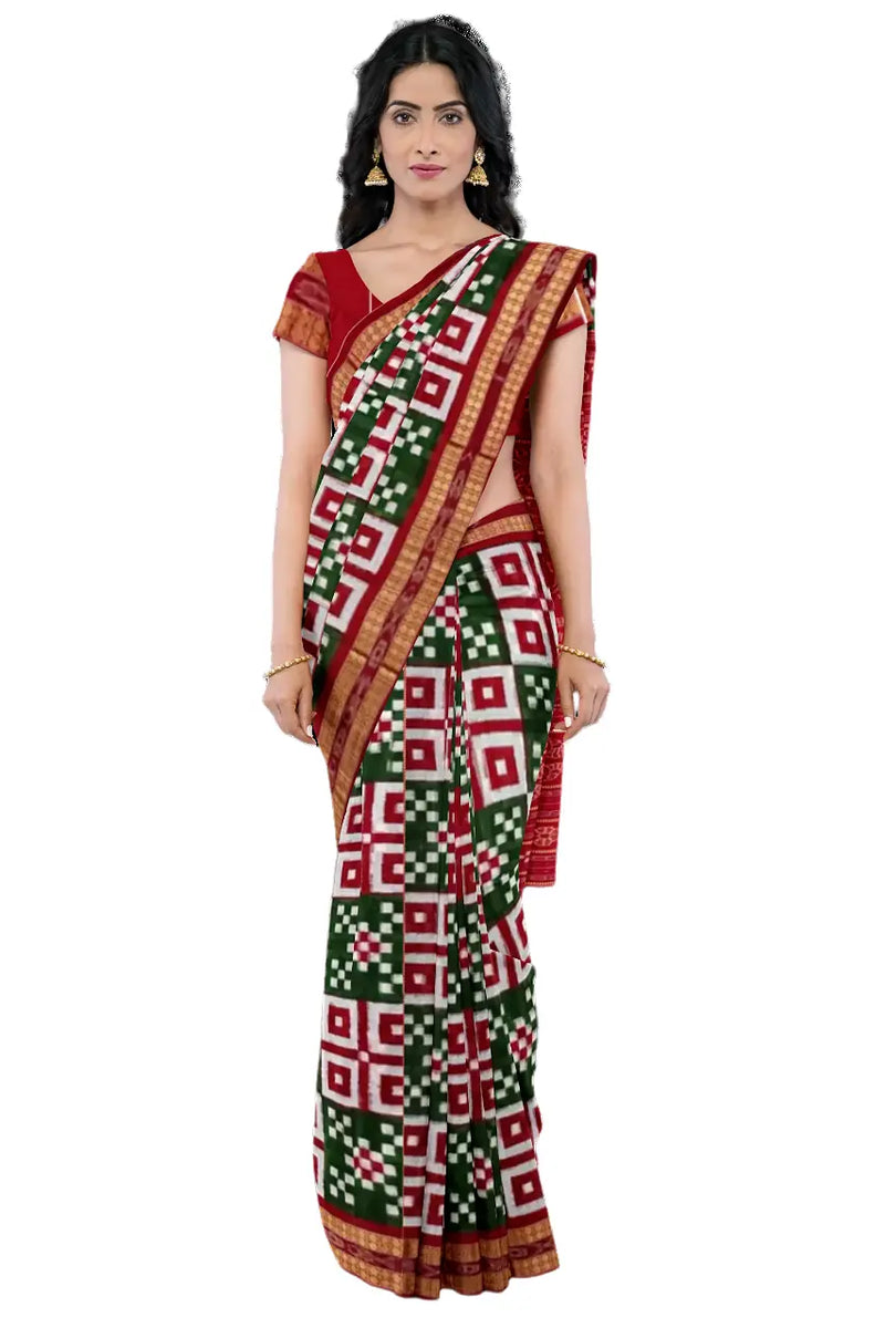 Sambalpuri cotton saree with blouse piece