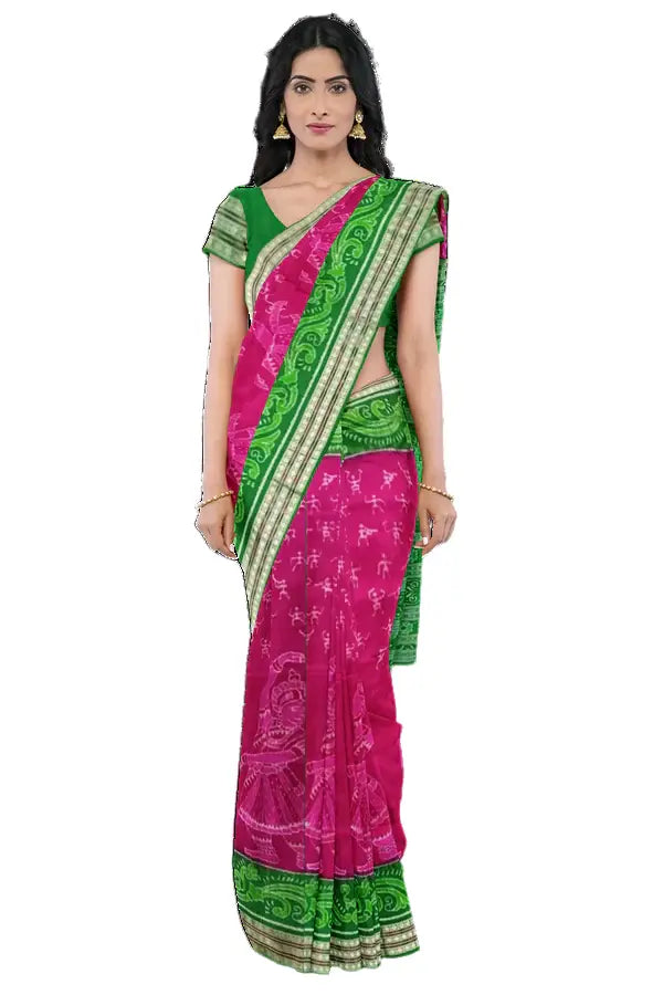 Nartaki design sambalpuri silk saree with blouse piece