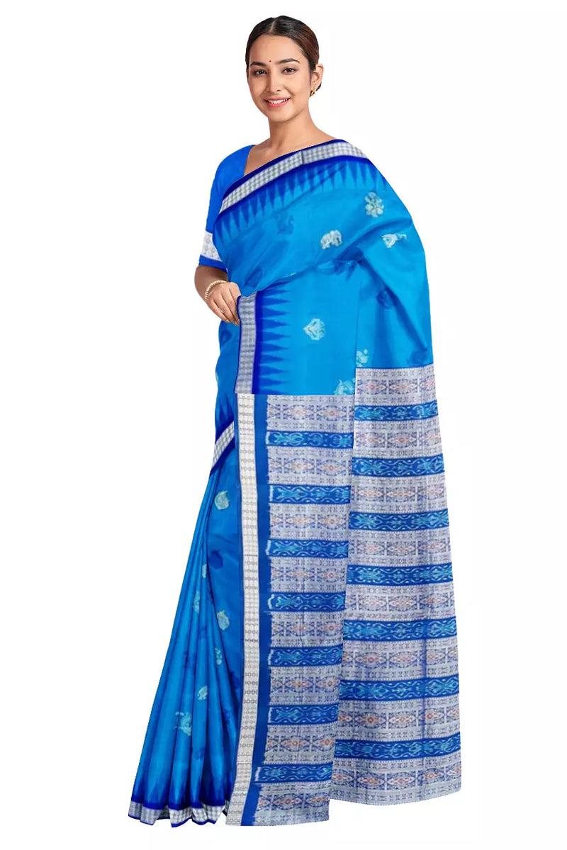 Bomkai silk saree with blouse piece