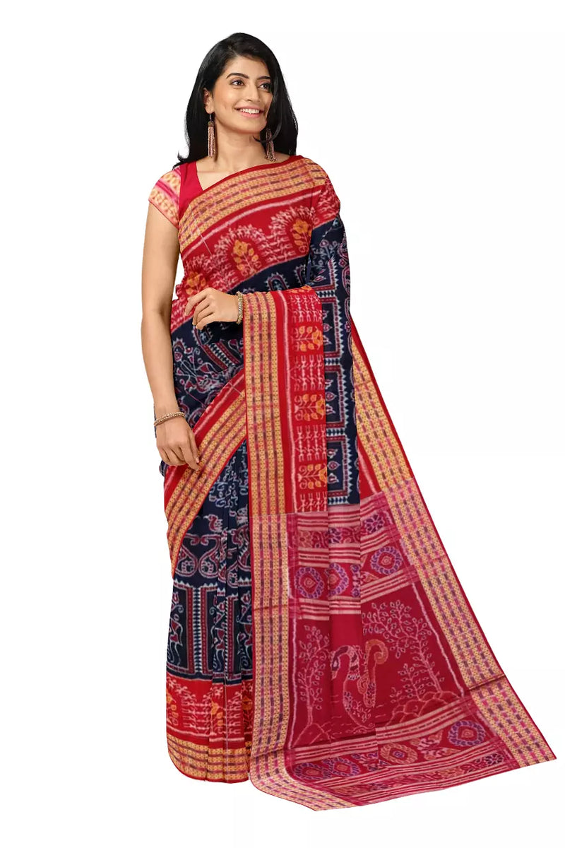 Sambalpuri cotton saree with blouse piece