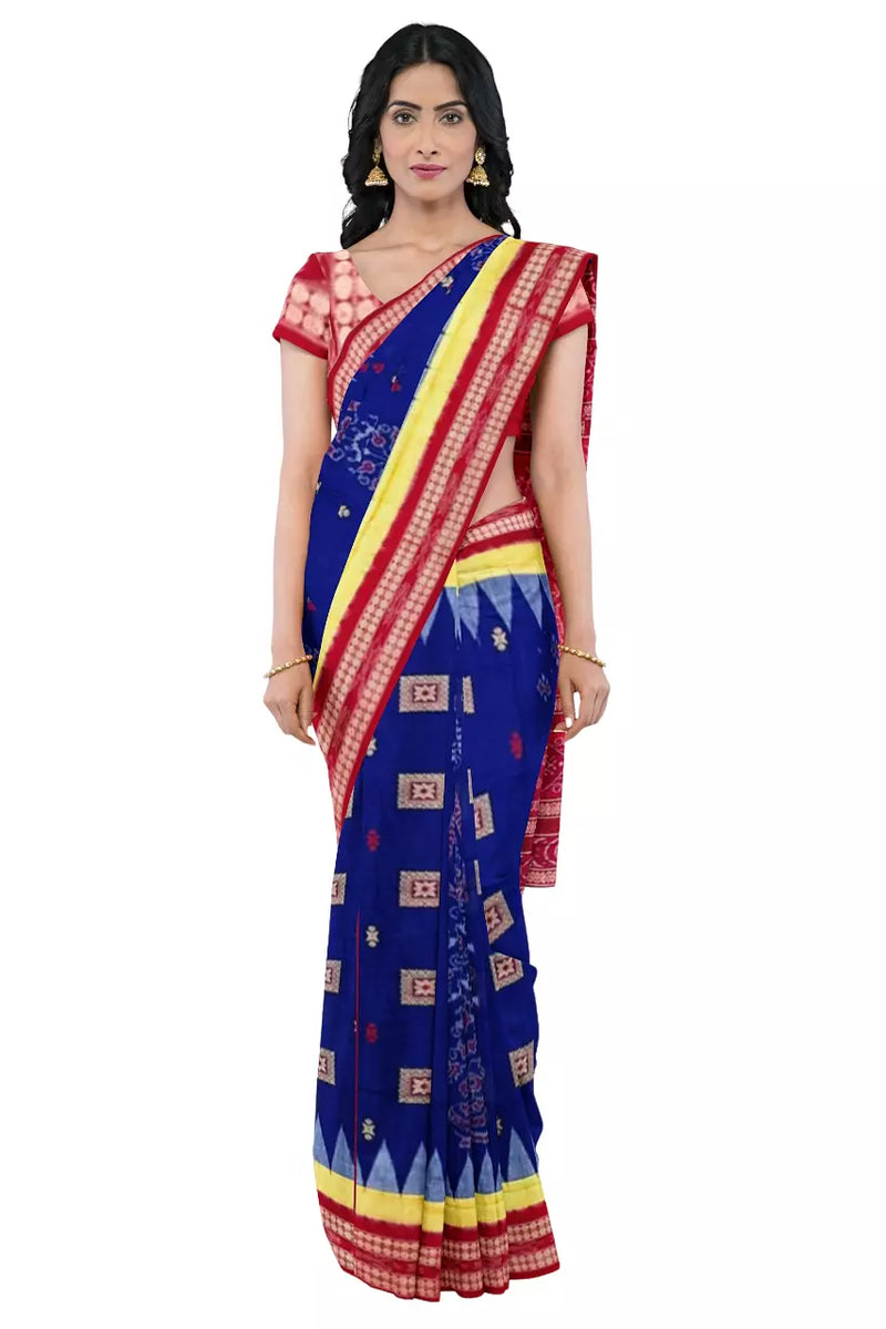 Bomkai cotton saree with blouse piece