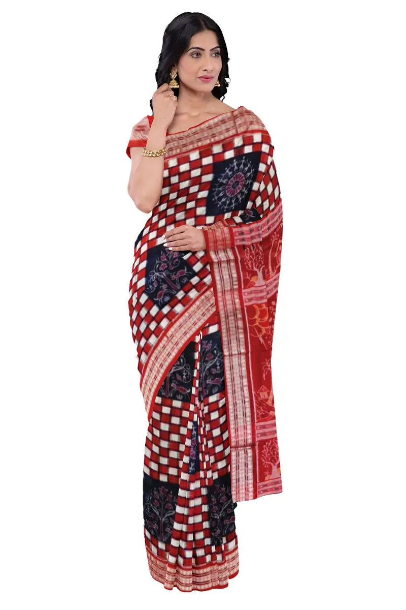 Sambalpuri Cotton Saree with Blouse Piece