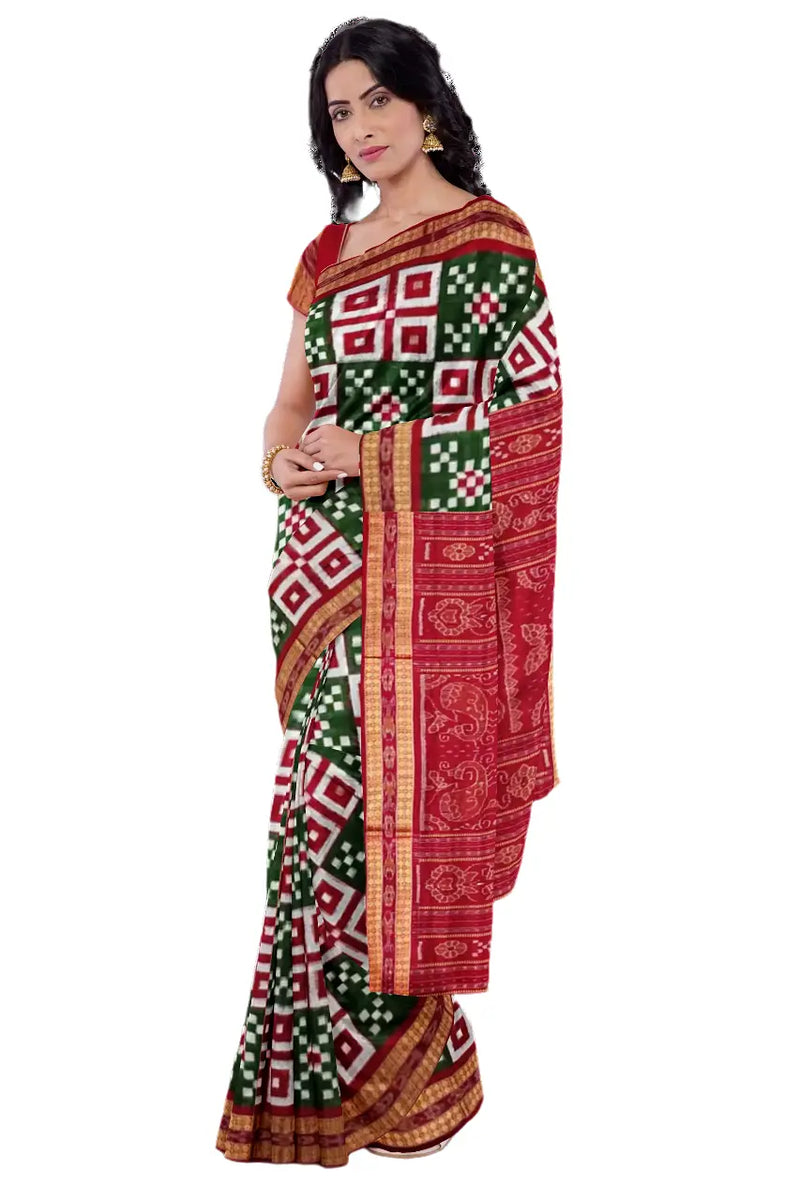 Sambalpuri cotton saree with blouse piece