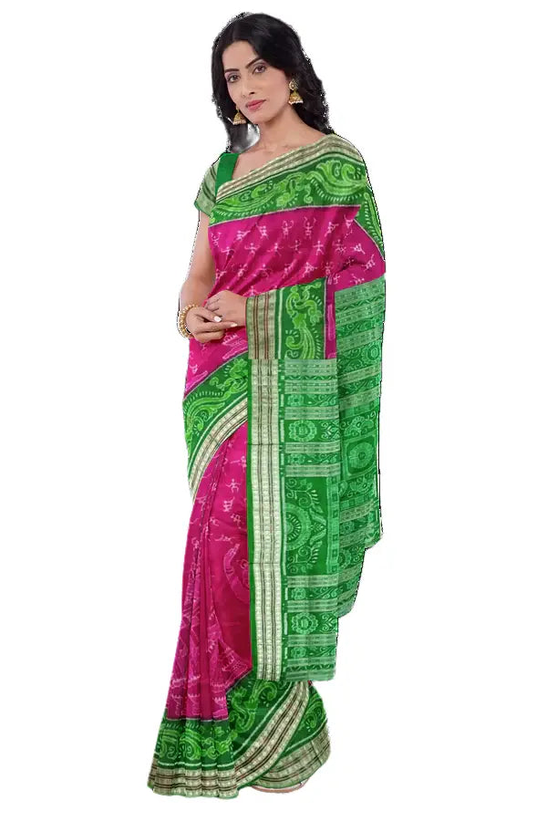 Nartaki design sambalpuri silk saree with blouse piece