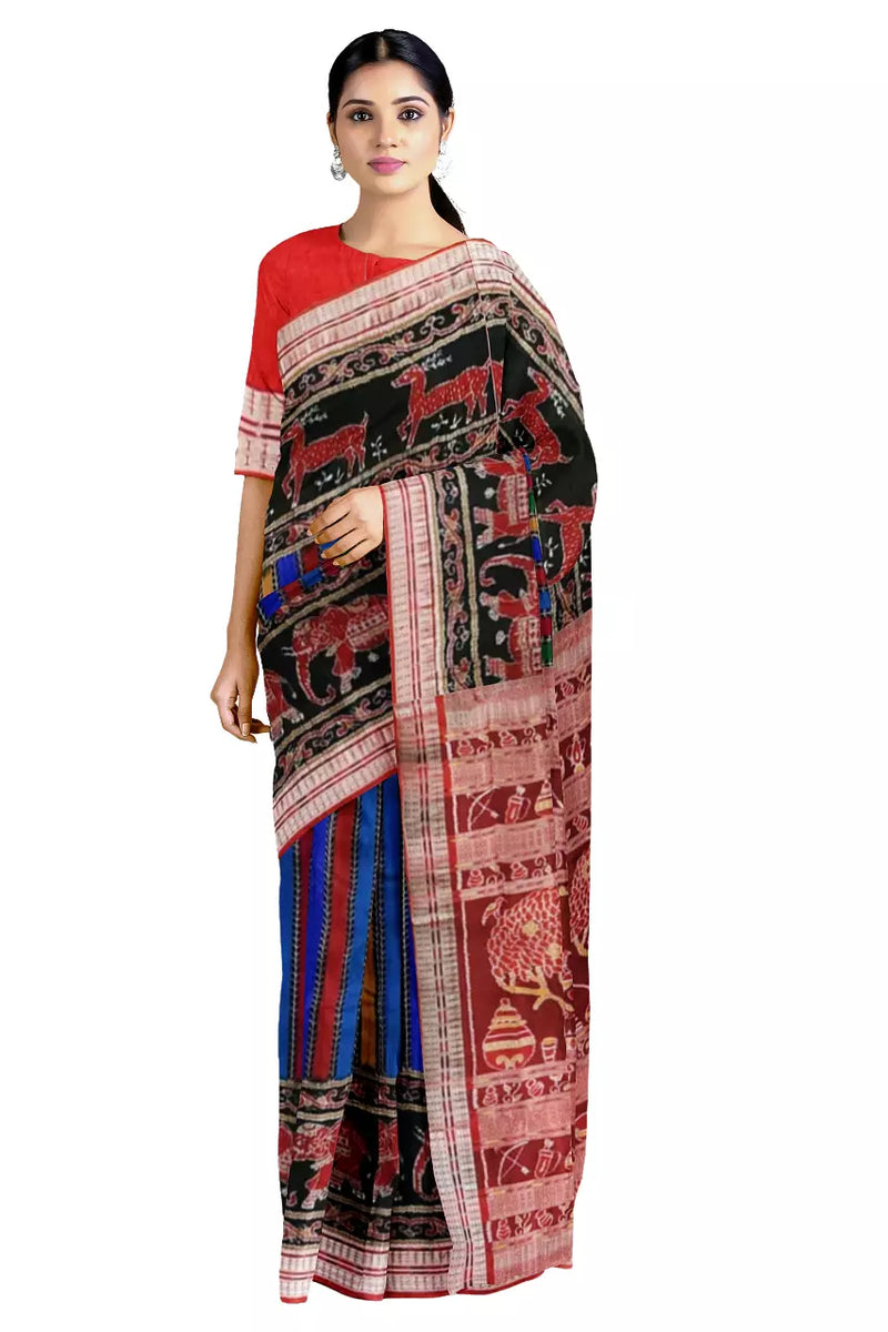 Sambalpuri silk saree with blouse piece