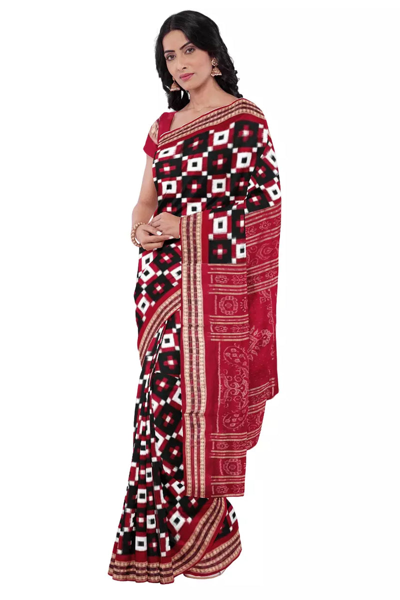 Pasapalli Design Sambalpuri Cotton Saree with Blouse Piece