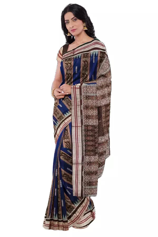 Bomkai cotton saree with blouse piece