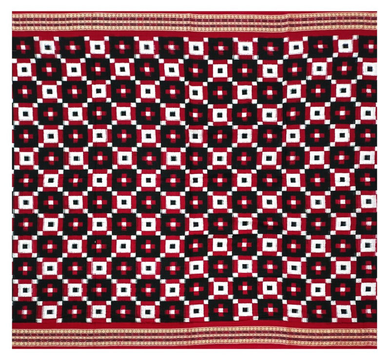 Pasapalli Design Sambalpuri Cotton Saree with Blouse Piece