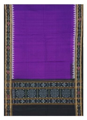 Beautiful Handloom Cotton Dupatta, Purple, black color